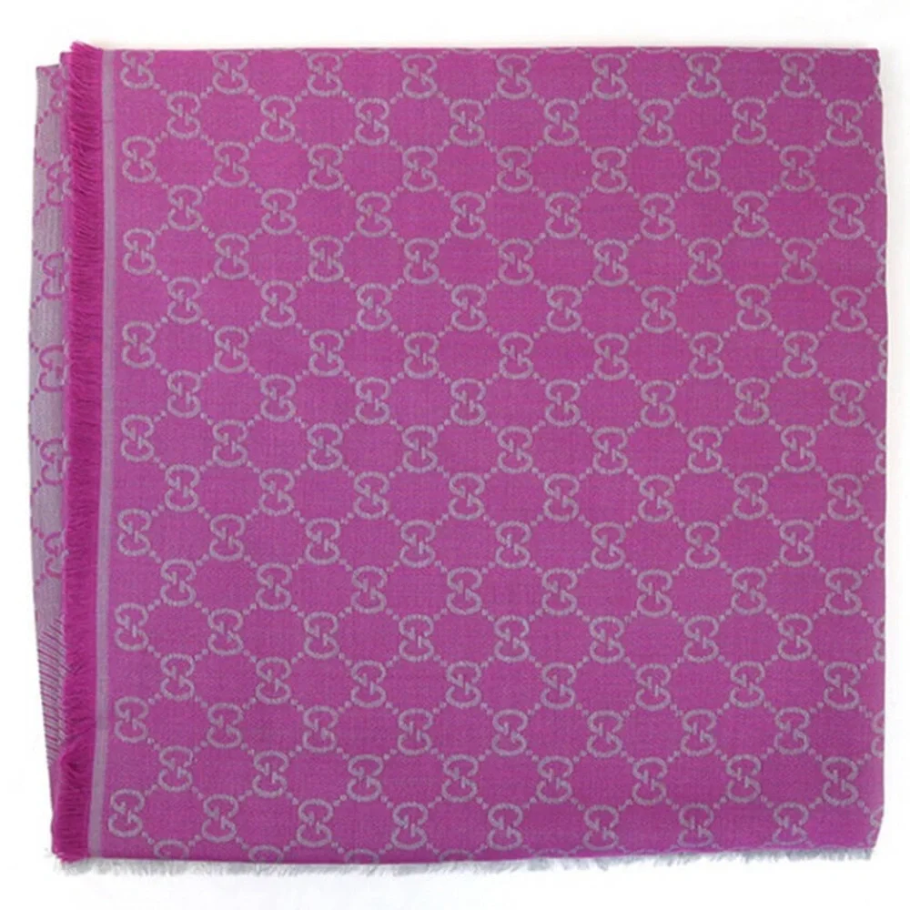 Gucci wool silk GG scarf